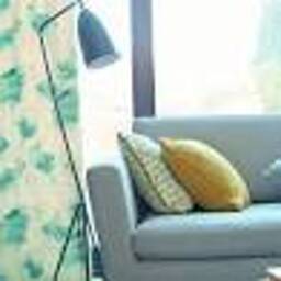 Camengo Foliage Blue Floral Watercolor Linen Pillow Cover All Sizes - thumbnail 2