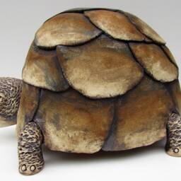 One-Of-A-Kind Ceramic Tortoise Sculpture - thumbnail 2
