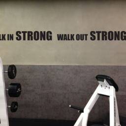 Gym Essentials, Wall Decals. Walk in Strong Out Stronger - thumbnail 4