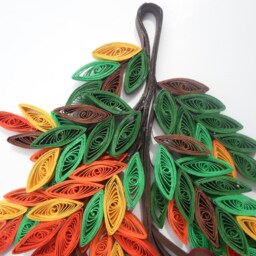 Quilled Cranberry Branch Wall Art 3D Paper Decoration - thumbnail 3
