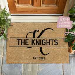 Monogram Doormat, Custom Home Decor, Gift, Housewarming Family Name Door Mat, Rug
