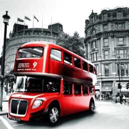 London Red Bus 3D Window Wall Sticker Kids Room Decor - thumbnail 3