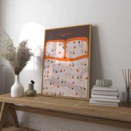 Snuggle Season Art Print, Retro Autumn Bedroom Decor - thumbnail 1