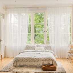 Custom Curtains White Lace Net Sheer Voile Curtain For Bedroom Living Room - thumbnail 3