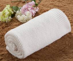Personalized Baby Blanket Cotton Blanket - Solid White Custom Monogram /Name Embroidered Gift Shower /Infant Warm Blanket Cozy