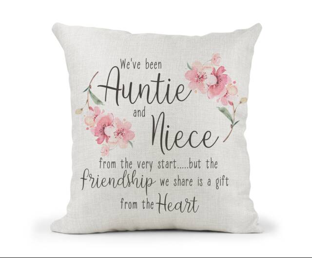 Auntie & Niece Cushion Birthday Gift/ 50Th 60Th 70Th 80Th 90Th, Christmas Missing You - image 1