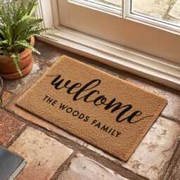 Minimalist Doormat - Modern Welcome Mat Sleek Personalized Door Rug For Home Front Porch - thumbnail 2