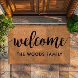 Minimalist Doormat - Modern Welcome Mat Sleek Personalized Door Rug For Home Front Porch - thumbnail 1