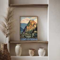 Saint-??tienne France Vintage Travel Poster Print, Retro French Tourism Wall Art Decor - thumbnail 3
