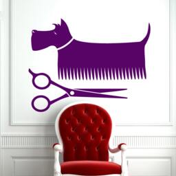 Wall Vinyl Decal Dog's & Cat's Grooming Store For Pets Cute Abstract Modern Home Decor - #1139Dz - thumbnail 2
