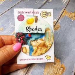Rhodes Greece Little Landmarks Ceramic Hanging Decoration Christmas - thumbnail 3