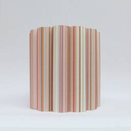 Handmade Pink Stripes Drum Lampshade Fabric & Acrylic, Custom Home Decor