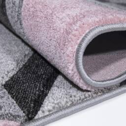 New Blush Pink Navy Silver Grey Rugs Small Large Mats Modern Contemporary Design UK - thumbnail 2