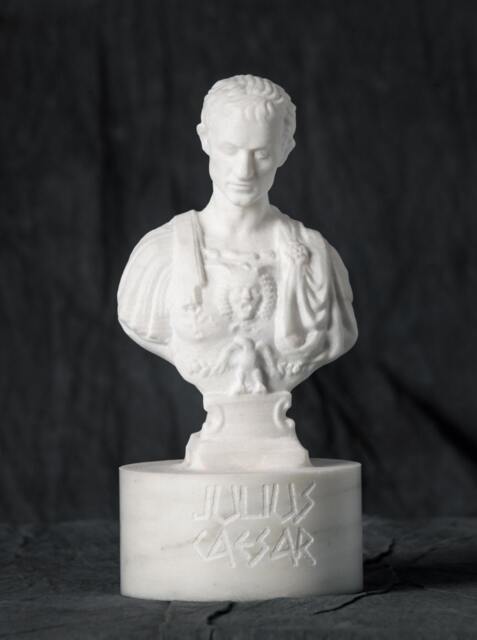 Marble Bust Of Gaius Julius Caesar Statue Carved Greek Marble Figurine Artist Sculpture - image 1