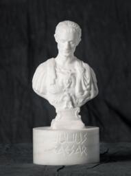 Marble Bust Of Gaius Julius Caesar Statue Carved Greek Marble Figurine Artist Sculpture - thumbnail 1
