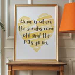 Home Is Where The Scrubs Come Off - Veterinary Prints, Vet Nurse Print, Gifts, Tech Med Gift - thumbnail 2