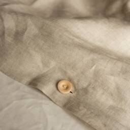 Linen Duvet Cover With Decoration Seam. Washed Linen Bedding. Farmhouse Decor. Wabisabi Style. King, Queen, Custom Size - thumbnail 2