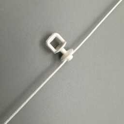 Wave Curtain Gliders - Ripple Fold Various Spacing 60mm & 80mm White Sold Per Meter - thumbnail 2