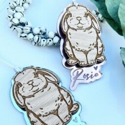 Bunny Ornament, Rabbit Lover Gift, Christmas Memorial Memorial - thumbnail 3