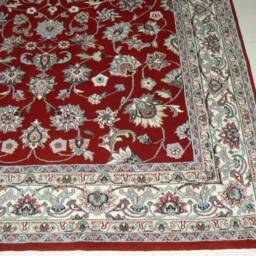 9'2'' X 6'' Handmade Hand-Knotted Indo Sarab Transitional Oriental Area Rug A94718 - thumbnail 3