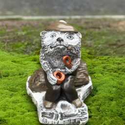 Concrete Hedgehog Statue Cement Figure Stone Garden Ornament Outdoor Wild Animal Sculpture Handmade Lawn Art Gift - thumbnail 1