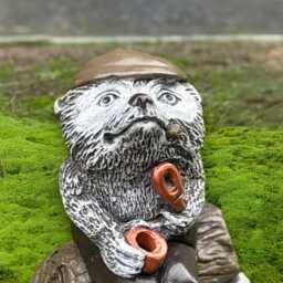 Concrete Hedgehog Statue Cement Figure Stone Garden Ornament Outdoor Wild Animal Sculpture Handmade Lawn Art Gift - thumbnail 3