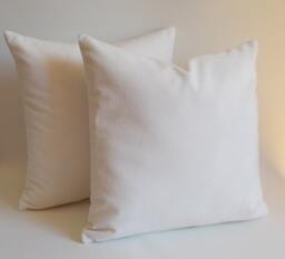 Set Of 2 White Velvet Pillow Covers Decorative Throw , All Sizes - thumbnail 1