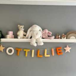 Name Bunting, Nursery Decor, Personalised Felt Name, Name Sign, Garland, Baby Gift - thumbnail 2
