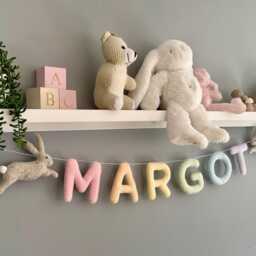 Name Bunting, Nursery Decor, Personalised Felt Name, Name Sign, Garland, Baby Gift - thumbnail 3