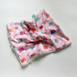 Dream Lovie. Security Blanket. Personalized Lovey. Faux Fur Miss Llama. Mini Baby Minky Shower Gift - thumbnail 4