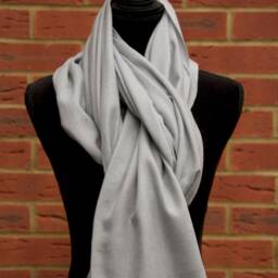 Shawl Wrap Scarf Handmade Soft Warm Blanket Oversized Scarves Himalayas Travel Light Grey - thumbnail 2
