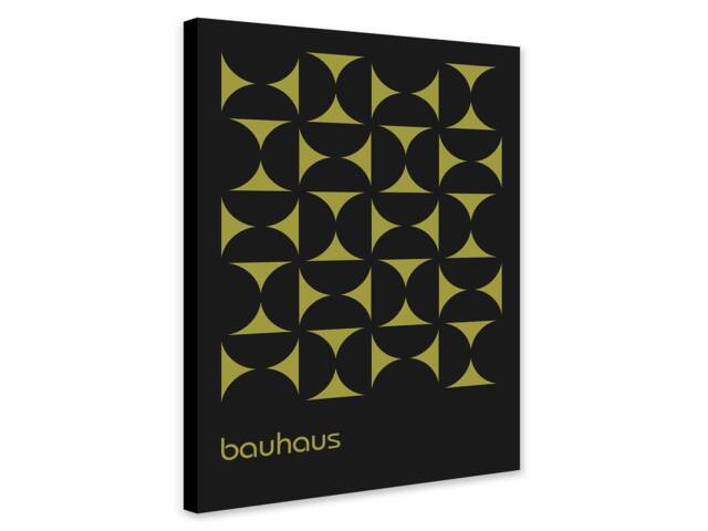 Bauhaus Geometric Grid - Abstract Wall Art Wrapped Frame Canvas Rolled Photo/Poster Print - image 1