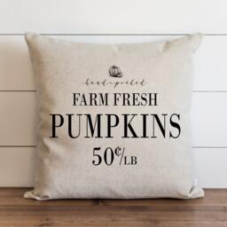 Fall Pillow Cover // Farm Fresh Pumpkins Autumn Thanksgiving Home Decor - thumbnail 1