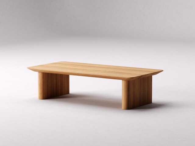Coffee Table For Living Room - Modern Coffee Table Wooden Unique Low Oak Wood - image 1