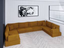 Minimalist U-Shaped Floor Seating Set - Arabic Sofa, Washable Covers - thumbnail 1