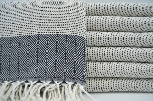 "Black Diamond Towel, Turkish Towel, Cotton Towel, Soft Towel, 40""x70" - image 1