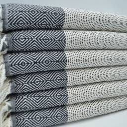 "Black Diamond Towel, Turkish Towel, Cotton Towel, Soft Towel, 40""x70" - thumbnail 3