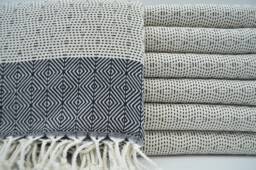"Black Diamond Towel, Turkish Towel, Cotton Towel, Soft Towel, 40""x70" - thumbnail 1