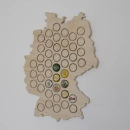 Germany Map Beer Cap Holder Birch Plywood Wall Decor - thumbnail 3