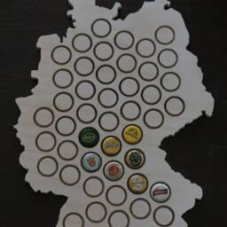 Germany Map Beer Cap Holder Birch Plywood Wall Decor - thumbnail 2