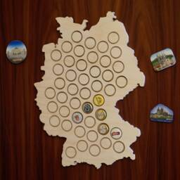 Germany Map Beer Cap Holder Birch Plywood Wall Decor - thumbnail 4