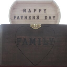 Happy Fathers Day Large Woodburned Box - thumbnail 4