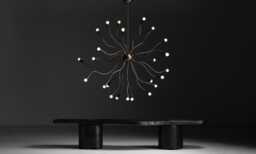 1950S Mid-Century Modern Sputnik Medusa Chandelier - Italian Brass Art Deco Light - thumbnail 1