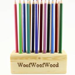Personalized Wooden Pencil Holder - Pen Desk Decor Wood Wooden Office Organizer - thumbnail 3