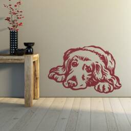 Golden Retriever Wall Decal Lazybones Dog Vinyl Sticker - thumbnail 2