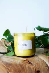 Upcycled Glass Candle - Sage Scent - thumbnail 1