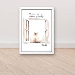 Cat Gifts, & Owner Lovers Gift, Personalised Mum Pet Prints, Portrait, Custom Print - thumbnail 2