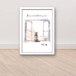 Cat Gifts, & Owner Lovers Gift, Personalised Mum Pet Prints, Portrait, Custom Print - thumbnail 3