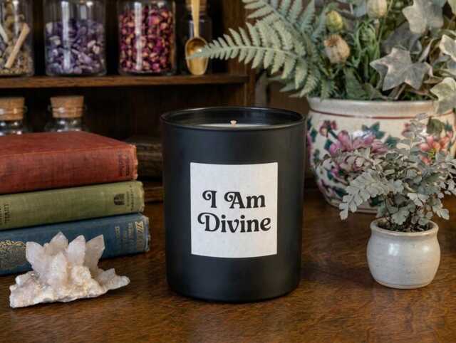I Am Divine Candle - High Quality Soy Wax - Manifestation Witchcraft Gifts For Her Aromatherapy - image 1