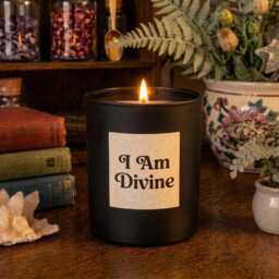 I Am Divine Candle - High Quality Soy Wax - Manifestation Witchcraft Gifts For Her Aromatherapy - thumbnail 2